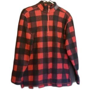 Vintage 90s Alpine Ridge Lumberjack Buffalo Plaid Pullover - Half Zip